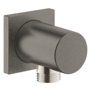 Rainshower Aansluitbocht Vierkant, Hard Graphite Geborsteld