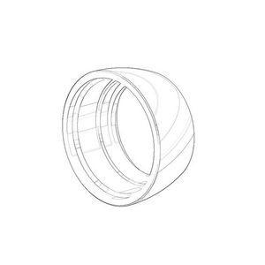 Bevestiging v. zijdouche elegant 34x22mm Champagne (22kt Gou
