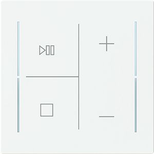 Centraalplaat afdekking 4v knop muziek symbool Art-matwit (LFMW/A.4.70.11-44M)
