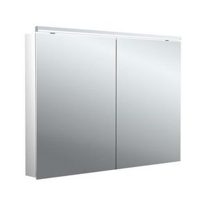 Led-spiegelkast Flat-2 Classic 1000mm aluminium opbouw 2 deuren H=729mm
