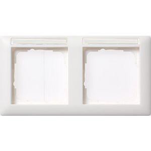 Afdekraam 2-v horiz. TK Gira Standard 55 zuiver wit