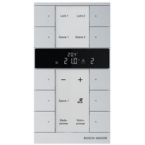 HVAC- sensor-Slave KNX - ClimaEco Alu zilver 10f CE (SBS/U10.0.11-83)