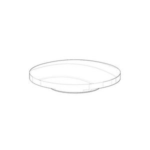 Afdekplaat v. 2-weg/3-weg omst. Kapje v. greep 47x12mm Chroo