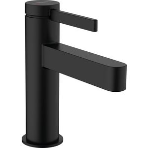 Finoris 1-hendel wastafelmengkraan 100 mat zwart sprong 126mm incl. push-open plug 1.1/4"