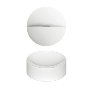 VALE opzetkom Ø220mm h=70mm geïntegreerde afvoer mat wit keramiek