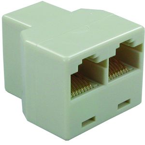 Doos a 5st. Modulair T-stuk 3x Female RJ45 Recht