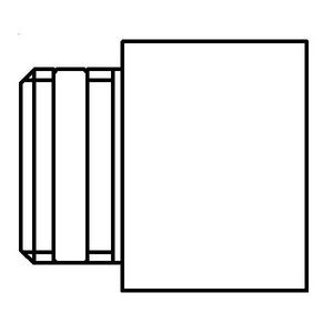 Verlengstuk v.Optiflex m.budr zelfd. vernikk DN15 1/2x20mm