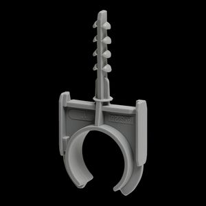 Kunststof buisklemplug halvrij 1/24,7-25,8mm d.grijs VVE=100