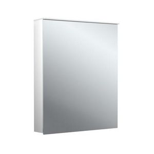 Led-spiegelkast Flat-2 Design 600mm aluminium opbouw 1 deur H=711mm