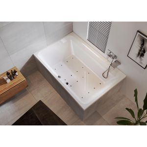 Whirlpool Castello Rihopool 180x120cm systeem AIR links hoogglans wit