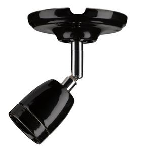 Verlichtingsarmatuur Porcelain L E27 zwart