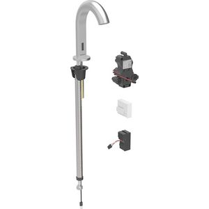 Piave wastafelkraan netv. inbouw-functiebox rvs look/geb.