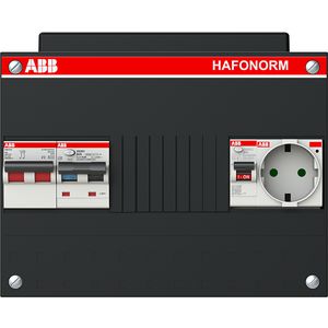 Groepenkast 1 fase 1 HS 40A 2P 1 PV RCBO B25 2P 300mA 1 wandcontactdoos