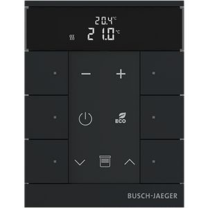Free@Home Tenton thermostaat 6-voudig matzwart (SBR-F-6.0.11-885)