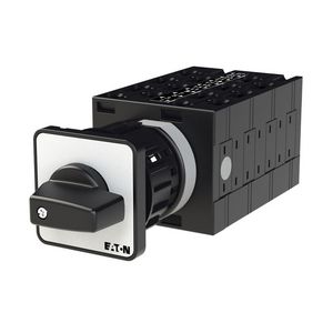 Omschakelaar 1 cont.4 32A frontplaat:1-0-2 60gr. vast 1gats