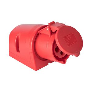 Wandcontactdoos CEE 32A 4p 400V 6h rood-rood IP44