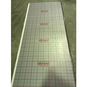 Rol a 10m² tackerplaat met plakstrip 20-2mm 30kN/m² (10x1mtr.) tbv vloerverwarming