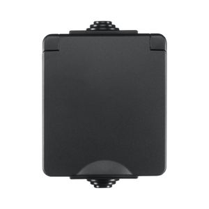Opbouw Wandcontactdoos IP55 Zwart VVE=16