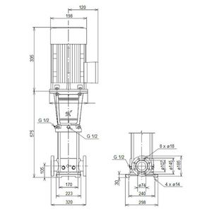 Centrifugaalpomp CR32-2-2 A-F-A-E-HQQE 3x400D 50 Hz