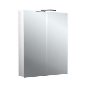 Led-spiegelkast Flat-2 Style 600mm aluminium opbouw 2 deuren H=711mm