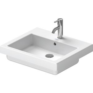 VERO #031555 inbouwwastafel 550mm wit met kraangat met overloop