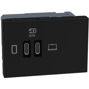 Light Now USB oplader type C+C - 65W Power Delivery - 3 modu