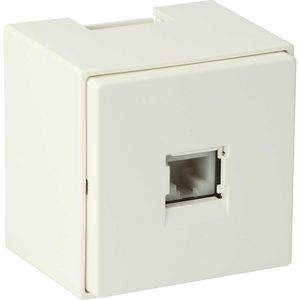 Datapunt Cat.5e DP25 1-voudig wit RAL9010 VVE=10