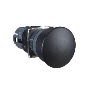 Vuistslagkop Ø40mm drukknop Ø16mm Terugvering Zwart