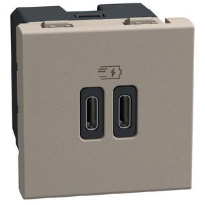 Light Now USB oplader type C+C - 20W Power Delivery - 2 modu