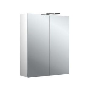 Led-spiegelkast Pure-2 Style 600mm aluminium opbouw 2 deuren H=721mm