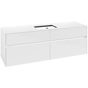 Wastafelonderkast Collaro 1600x548x500mm Glossy White C120B0DH