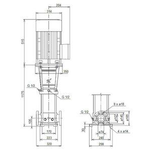 Centrifugaalpomp CR32-9-2 A-F-A-E-HQQE 3x400/690 50 Hz