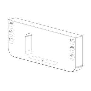 Houder voor handdoekhouder 90x35x10mm chr