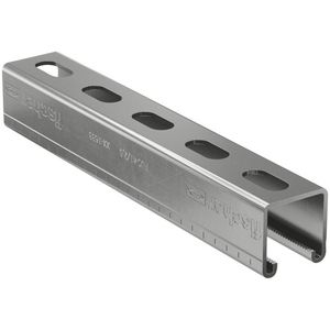 Lengte a 2m. montagerail FUS 41/2.0 rvs A2