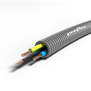 Rol a 100mtr. voorbedrade flexibele buis PREFLEX GY16 E VU 2G2,5 GG BL+1x1,5 Z