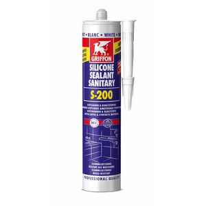 Siliconenkit S-200 zuurvrij wit koker a 300ml