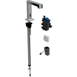 Wastafelkraan Brenta, 230V, inbouw-functiebox glanschroom, thermostaat