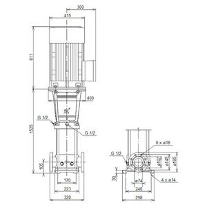 Centrifugaalpomp CR32-14 A-F-A-E-HQQE 3x400/690 50 Hz