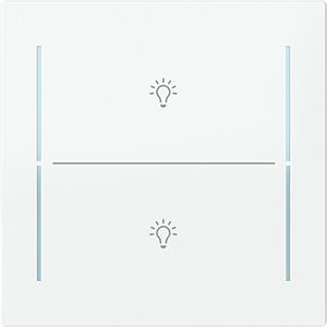 Centraalplaat afdekking 2v drukknop lichtsymbool Art-wit (LFBT/A.2.70.11-44G)