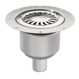 Vloerput diameter 155mm RVS304 m.onderuitlaat 50mm v.vinyl