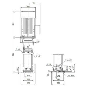 Centrifugaalpomp CR32-3 A-F-A-V-HQQV 3x400D 50 Hz