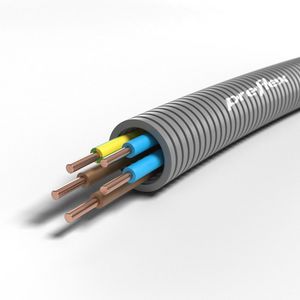 Rol a 100mtr. voorbedrade flexibele buis PREFLEX GY20 E VU 5GGG2BL2BR