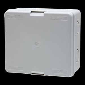 Opbouwdoos 608 snap-fit deksel, 3 tules, centrale bevestigingsschroef (WHK608A) VVE=5