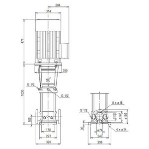 Centrifugaalpomp CR32-7 A-F-A-V-HQQV 3x400/690 50 Hz