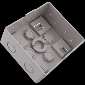 Onderbak WHK 608 kabeldoos, met 3 tules, centrale bevestigingsschroef (WHK608U) VVE=5