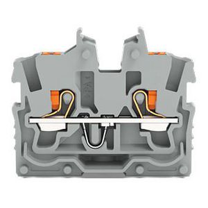 2-draads MINI-rijgklem Met Druk 1 mm² grijs 2250-301 VVE=100