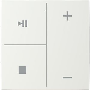 Centraalplaat afdekking 4v knop muziek symbool B-alpinwit (LFMW/A.4.55.11-914)
