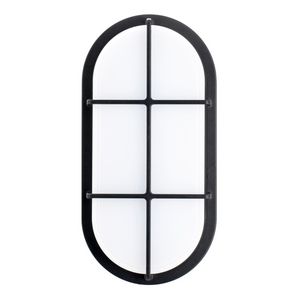 Verlichtingsarmatuur Slim 20W 1350lm 4000K IK10 ovaal zwart
