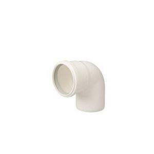 Bocht Rolux T120 PP 80mm 90° Wit