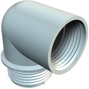 Bochtstuk 90gr PG9 polyam li.grijs VVE=10